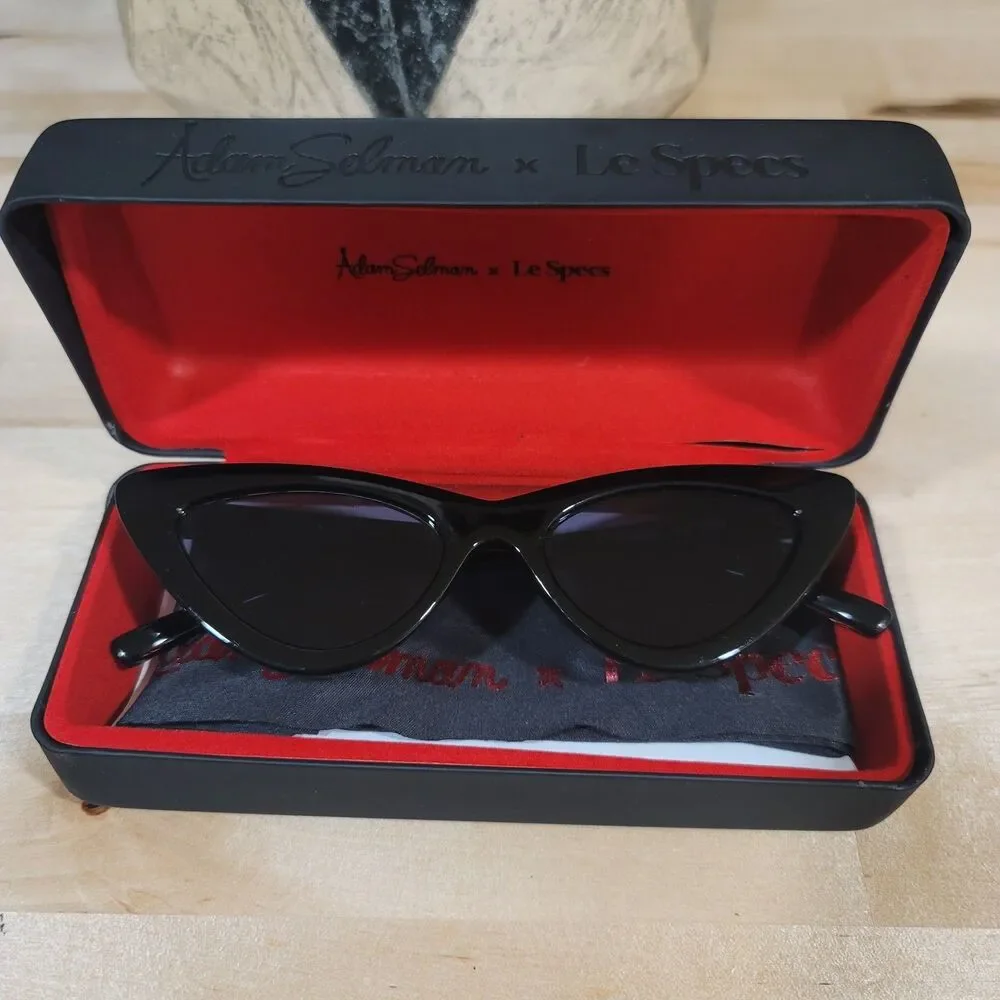 Adam Selman X Le Specs The Last Lolita 1602115 Black Cat Eye Womens Sunglasses